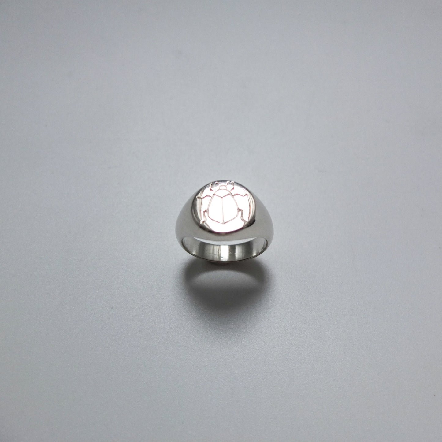 Silver Beetle Signet ring