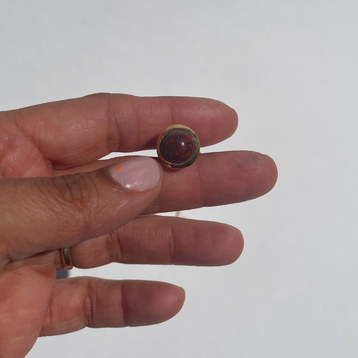 Gold Plated Drop Pendant -Medium (9 or 10mm stone) on 45/50/55cm chain