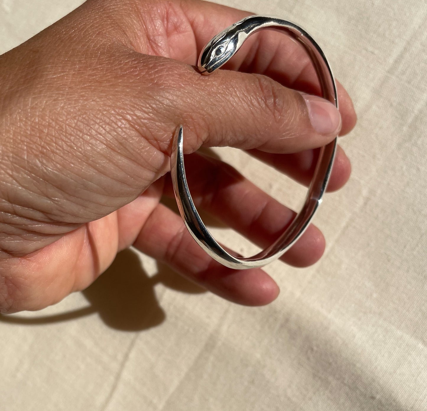 Silver Snake Bangle