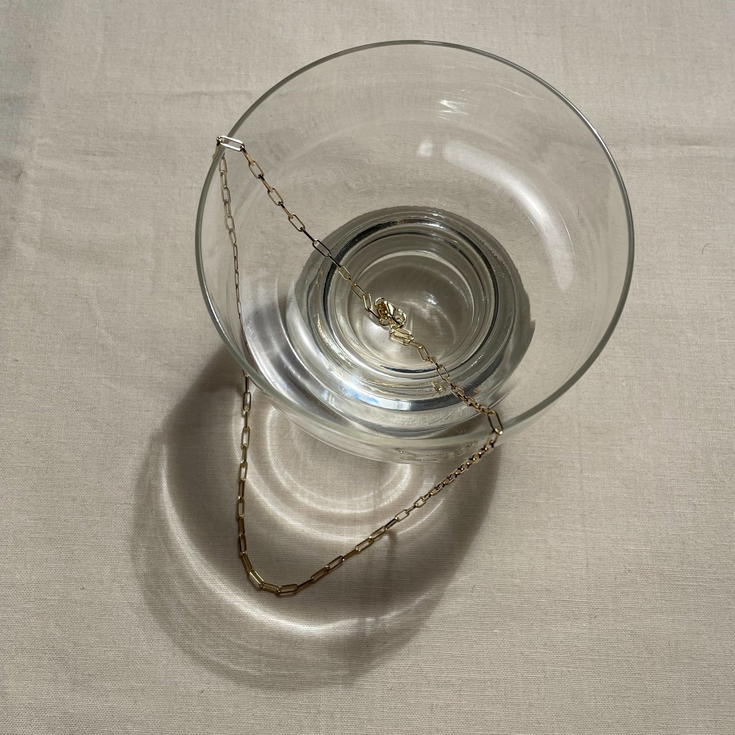 Small Link Gold Plated Paperclip Necklace