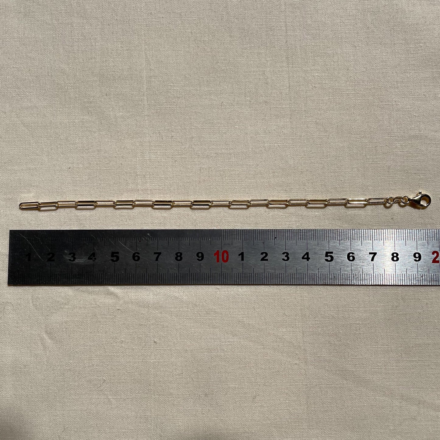 Big Link Gold Plated Paperclip Bracelet