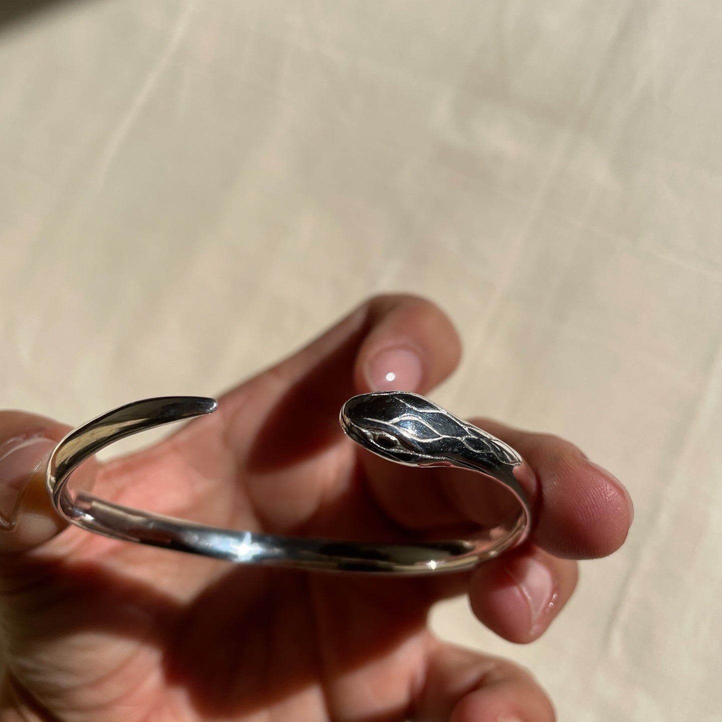 Silver Snake Bangle
