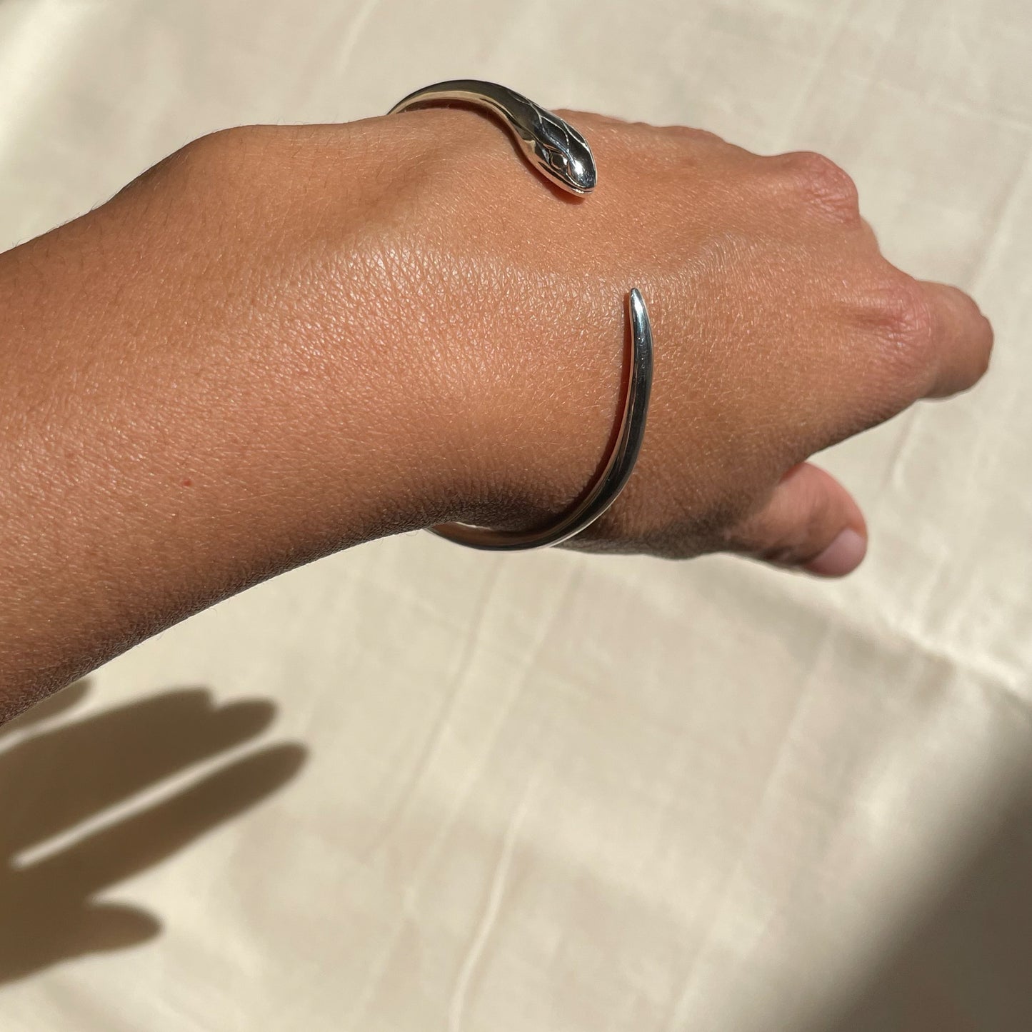 Silver Snake Bangle