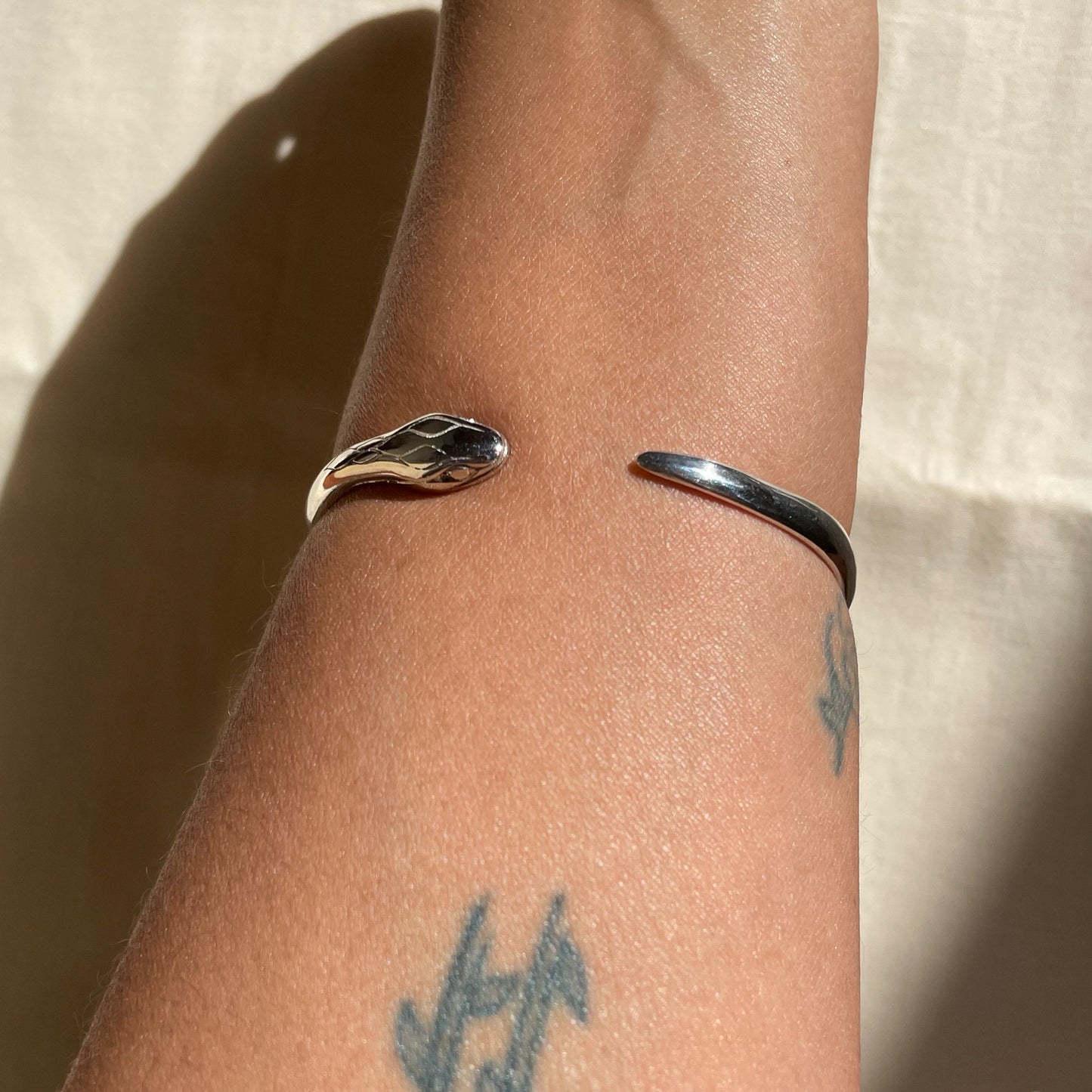 Silver Snake Bangle