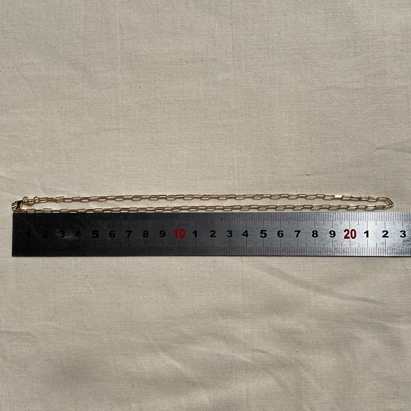 Small Link Gold Plated Paperclip Necklace