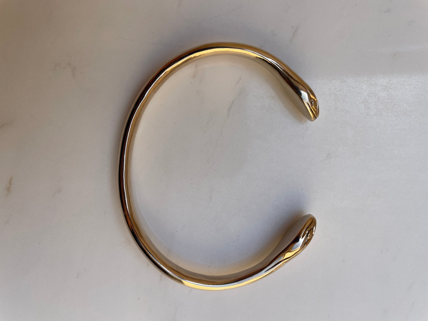 Bronze Double headed snake bangle