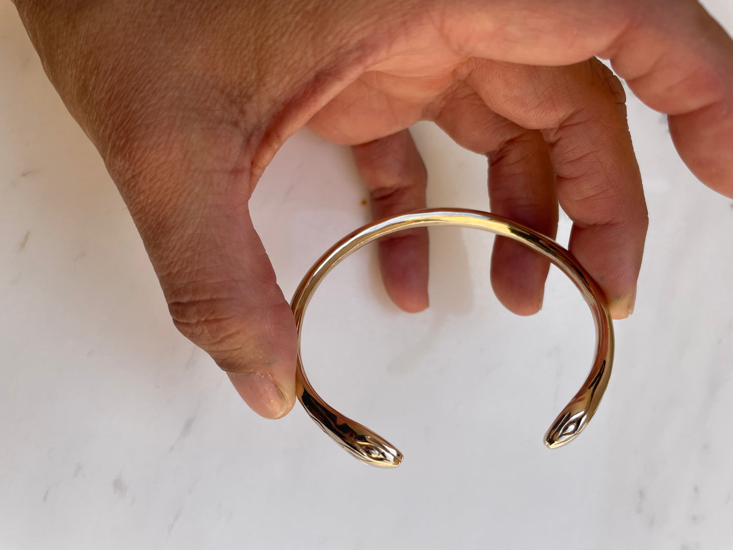 Bronze Double headed snake bangle