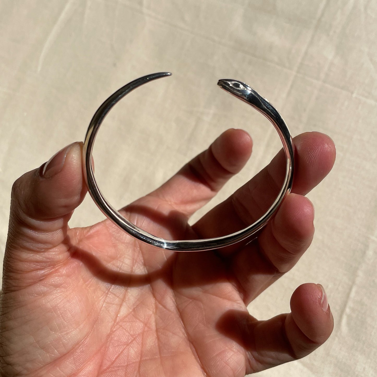 Silver Snake Bangle