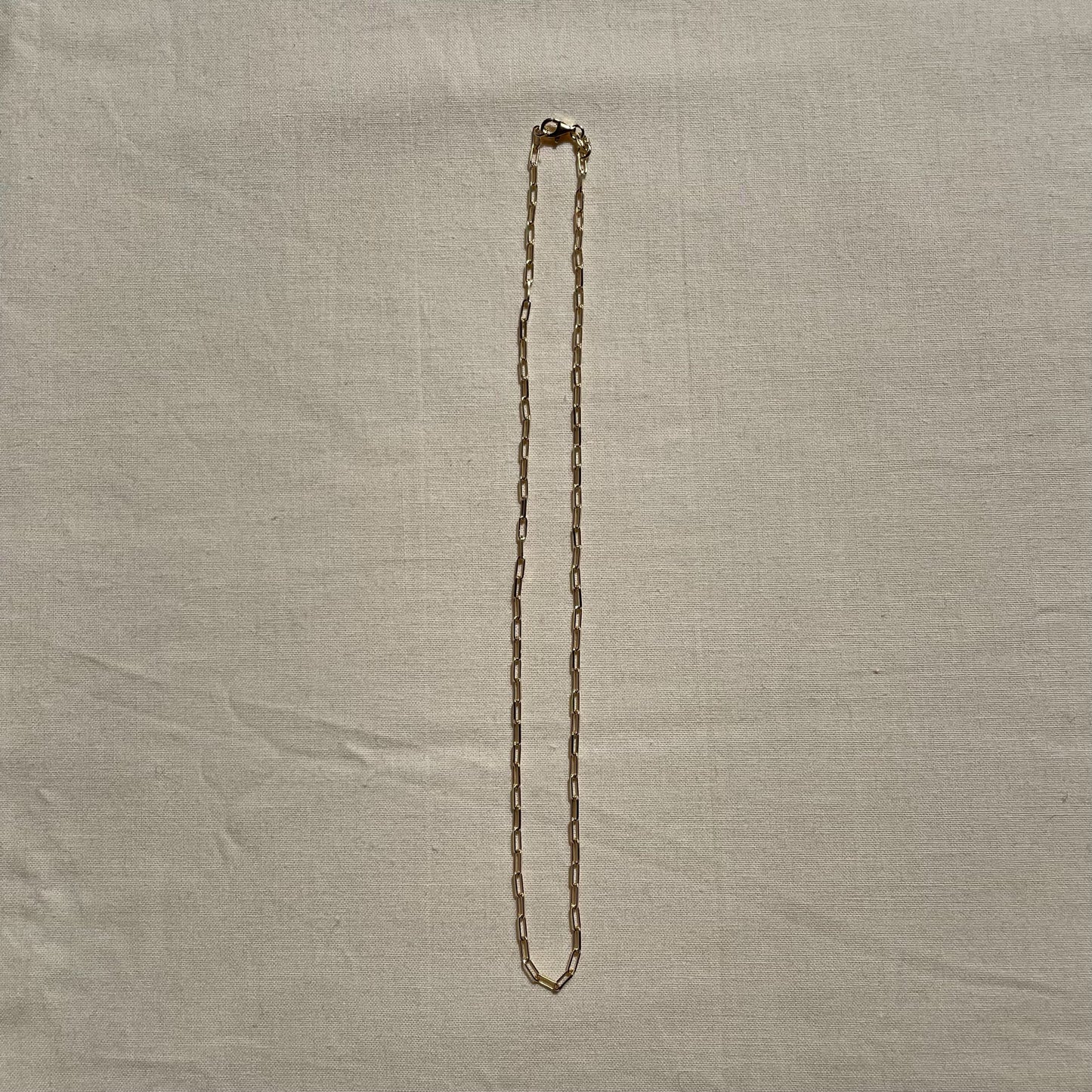 Small Link Gold Plated Paperclip Necklace