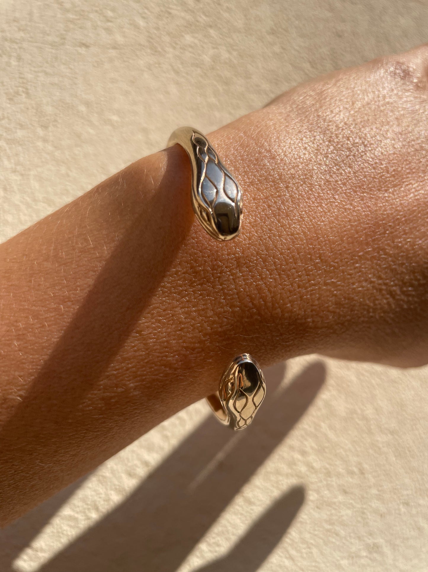 Bronze Double headed snake bangle